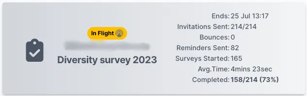 survey progress screenshot